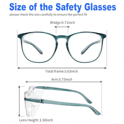 Safety Glasses Goggles for Women Girls Anti Fog Protective Eyewear Glasses - color: Deep Blue+deep Purple