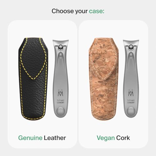 GERMANIKURE Toenail Clipper, 8 cm, Solingen Germany, Leather Case - size: Large (8 cm)