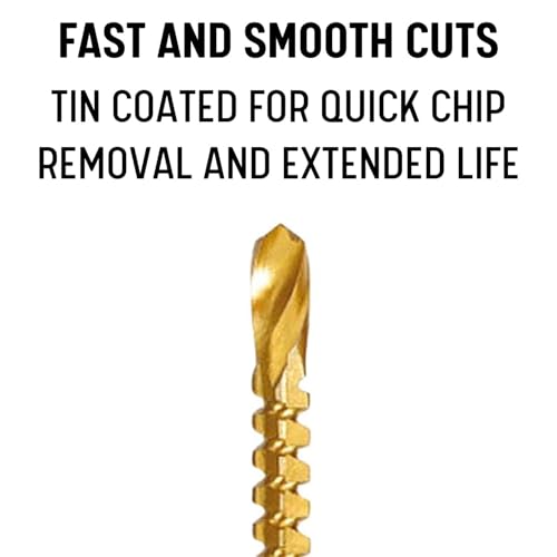 Drill America 1/4" HSS Tin-Coated Side Cutting/Serrated Saw Drill Bit (Pack of 12) - size: 1/4 in