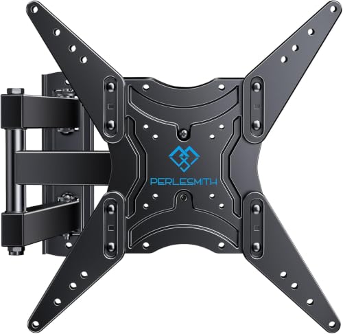 PERLESMITH Full Motion TV Wall Mount Corner for 27-60 Inch TVs - size: 27-60" Full Motion TV Wall Mount