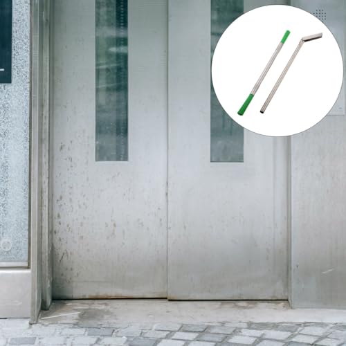 Elevator Sill Cleaner Tool with Long Handle Gap Scraper and Brush Set for Elevator Track Cleaning and Maintenance in Commercial and Residential Buildings