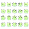 HARFINGTON 20pcs Circular Bubble Spirit Level 12x7mm Mini Round Bubble Spirit Level Little Measuring Layout Tools for TV Industrial Carpentry Picture Frame, Green/Black - color: Green/Black, size: 12x7mm
