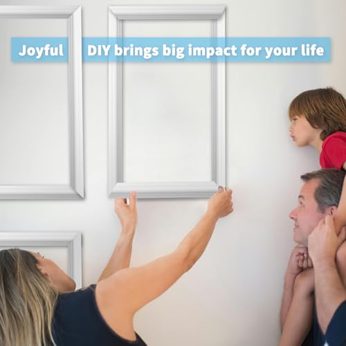 Art3d Pre-Cut Wall Molding Set, Ready-to-Assemble Panels, 3 Top 3 Bottom - color: White: Style 1