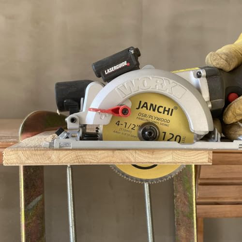 3Pack 4-1/2 Inch 120T Circular Saw Blade 3/8 Inch (9.5mm) Arbor, Plywood, OSB, Paneling and Vinyl Siding Fast and Smooth Cutting Saw Blade - size: 4-1/2" 120T