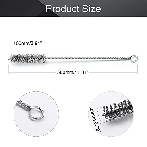 Utoolmart Steel Wire Cleaning Brush - Spiral Power Cleaner, 0.8 x 12 inch, 2-pack - color: 2pcs, size: 2cm