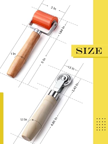 2 Pcs Sound Deadening Roller, Bearings Equipped Automobile Insulation Application Roller, Car Audio Sound Deadening Roller Seam Roller