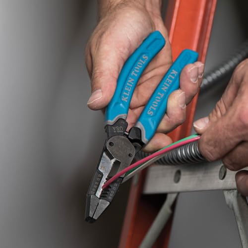 Klein Tools K12035 Klein-Kurve Wire Cutters, Made in USA, Heavy Duty Wire Stripping Tool - size: Wire Stripper