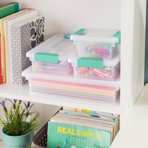 Sterilite Clip Box, Stackable Clear Plastic Bins- Small, 30-Pack - size: Small, style: 30 Pack