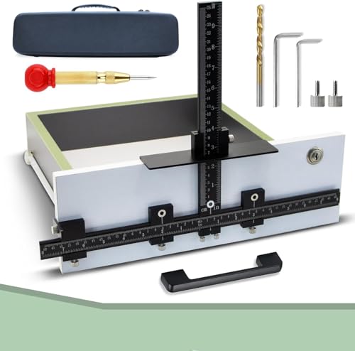 Cabinet Hardware Jig,Aluminum Alloy Cabinet Handle Template Tool-Cabinet Jig for Fast and Accurate Installation of Handles and Pulls (Black-Box) - color: BLACK-BOX