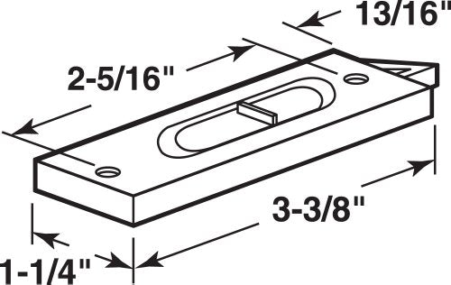 Prime-Line F 2599 3-3/8 In. White Plastic Window Lock with spring-loaded Tilt Latch (Single Pack) - size: 1 Count (Pack of 1)