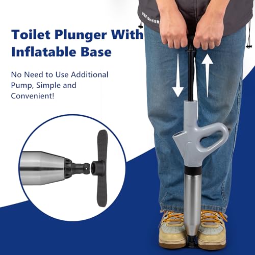 MaxxGeek Toilet Plunge Blaster, High Pressure Toilet Plunger, High-Pressure Air Drain Blaster Plunge Blaster Multi-drain Unclogger for Toilets, Bathroom Floor, Drain Sinks and Plumbing Clogs.
