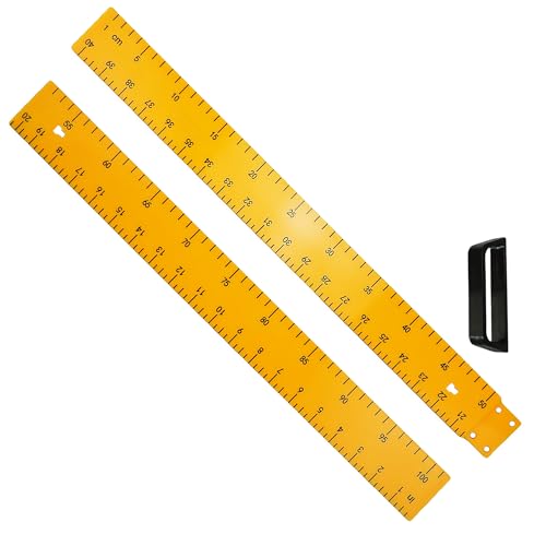 Magnetic Math 1m Ruler, Large Teaching Aids Classroom Math Geometry Tool Set Enhances Classroom Learning, Easily Mounts to Blackboard, Yellow - size: Yellow
