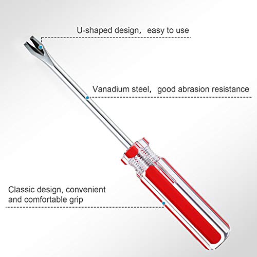 3 Packs Tack Lifter 3 mm U Tip Nail Staple Rivet Tack Puller Screwdriver Upholstery Staple Remover Tool for Furniture - color: Red