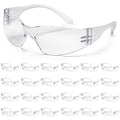 ATERET 24 Pairs Safety Glasses, Scratch Resistant Polycarbonate ANSI Z87.1 Impact Resistant Lens - color: Clear, size: 24 pairs