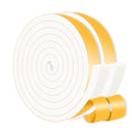 Door Seal Strip,High Density CR Insulation Tape,1 in x 1/2 in x 26Ft | Air Conditioner Foam,Strong Adhesive,Soundproof, Dustproof,Reduce Noise,High Density CR Foam Insulation Tape,White - color: White, size: 1 In x 1/2 In x 26 Ft