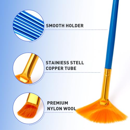 ESRICH 200PCS Paint Brushes, Paint Brush for Acrylic Painting - size: 200p