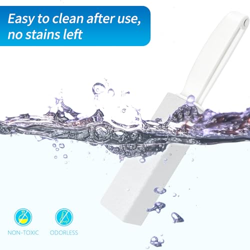 4TH Pumice Stone for Toilet Bowl Cleaning，Pumice Sticks (White) - color: White