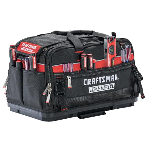 CRAFTSMAN VERSASTACK XL Tool Bag, 22.5”, Durable Polyester, Black and Red (CMST21450)