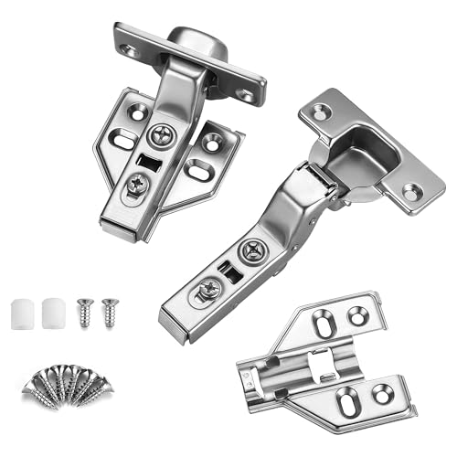 20Pcs Soft Close Inset Cabinet Hinges with Clip-On Plate - color: Inset, size: 20 Pieces