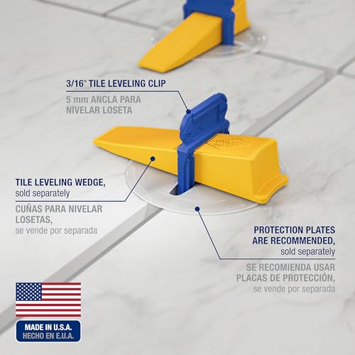QEP 99774 LASH XL Tile Leveling System Clips for 3/16" Grout, Blue (500-pack)