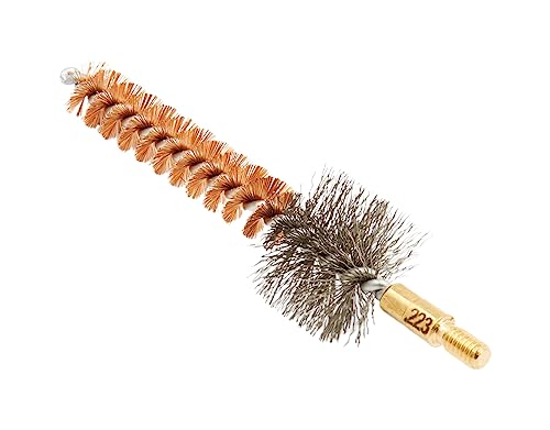 McJ Tools Cleaning Bronze Chamber Brush 10-Pack 5.56mm/.223Cal - Bristle Bronze Premium Gun Cleaning Brushes for Effective Chamber Cleaning - size: 5.56mm, .223cal (10-pack)