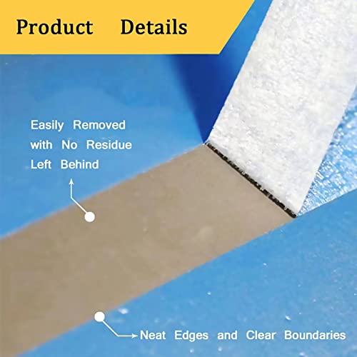 Lazybug studio Masking Tape 1 inch 12 Pack, Adhesive Painting Tape Bulk for General Purpose Use, 1 inch x 55 Yards x 12 Rolls, 660 Yards in Total - size: 1 Inch Wide
