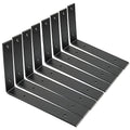 Shelf Brackets 10 Inch Wall L Brackets 8PCS Heavy Duty for Shelves Metal Black Rustic Industrial Brackets for DIY Opening Shelves Project Hardware Included - size: 10 Inch, style: Black-8 Pack