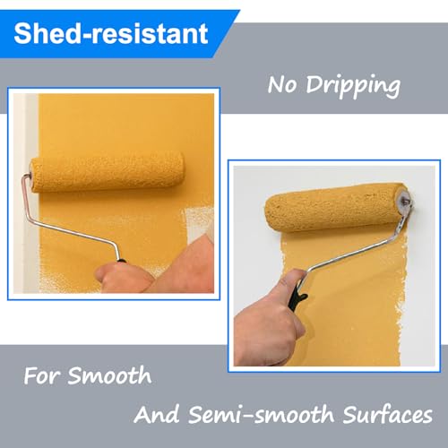 Great Andrew 18 PCS Paint Roller Covers 9 Inch, 3/8" Nap - size: 18 PCS, 9-Inch