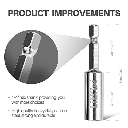 7PCS Rotary Drill HSS Saw Blades,with /4" Hex Shank & 1/8" Round Shank - style: 9PCS(2*Shank+7*Blades)
