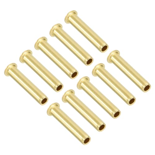 PATIKIL Brass Compression Insert for 1/8" Tube OD, 10 Pack Insert Tube Support Compression Fitting Assortment Kit for Water Oil Air Pipe - size: 1/8 Inch