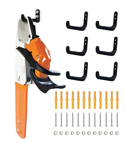 Chainsaw Hanger, 6 Pack Chainsaw Holder Wall Mount, Chainsaw Storage Hook - color: 6 Pack Hanger