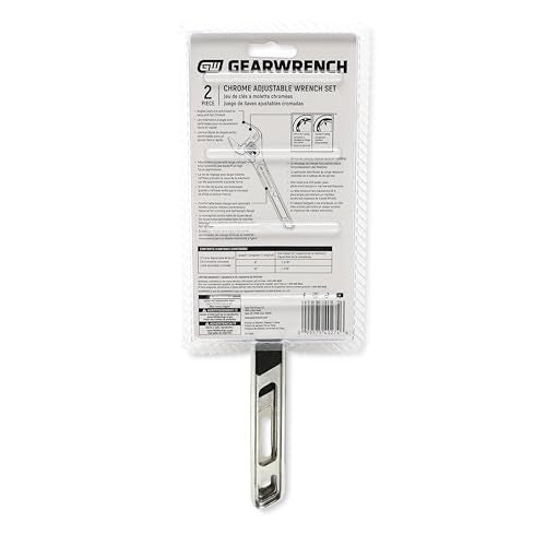 GEARWRENCH 2 Piece Chrome Adjustable Wrench Set | 89750 - style: 2-Piece Kit