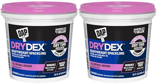 1 qt DAP 12330 DryDex Interior/Exterior Spackling- Pack of 2 - size: 1 Quart - Pack of 2