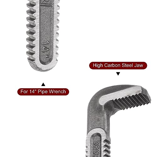 HARFINGTON Pipe Wrench Hook Jaw 14" Plumbing Wrench Replacement Jaws Carbon Steel for 14" Adjustable Wrench - size: 14"