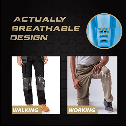 No Strap Knee Pad Insert for Work Pants, Uniforms, and Tactical Pants, Breathable Pocket Knee Pads for Gardening, Construction, Flooring, Cleaning, and Garage, 9.3''×6.5''×1'', Blue - size: 1 pair 9.3''×6.5''×1''