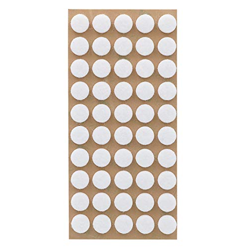 Furniture Felt Pads 3/8" (10mm) Diameter Round 3M Self Adhesive Protects Kitchen Cabinets, Drawers, Desks and Furniture Against Bumps and Scratches 100 Pack - White - color: White 100 Pack