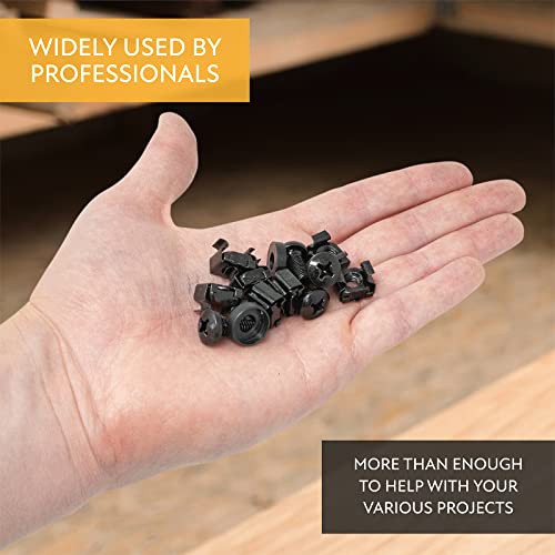 M6 Cage Nuts, Screws and Washers [Size: M6 x 16mm 50 Pack] Rack Mount Screws Hardware for use with Network and Server Rack Accessories, Routers, Cabinets and Enclosures. - size: M6 (50 Pack)