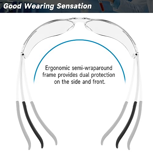 Salfboy 10pack Clear Safety Glasses Ansi Z87.1 Eye Protection Glasses - color: 118-10 Clear