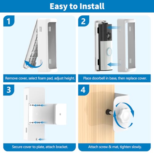 Anti-Theft Doorbell Mount for 2026 Battery Doorbell/Plus/Pro (2nd Gen) - color: White