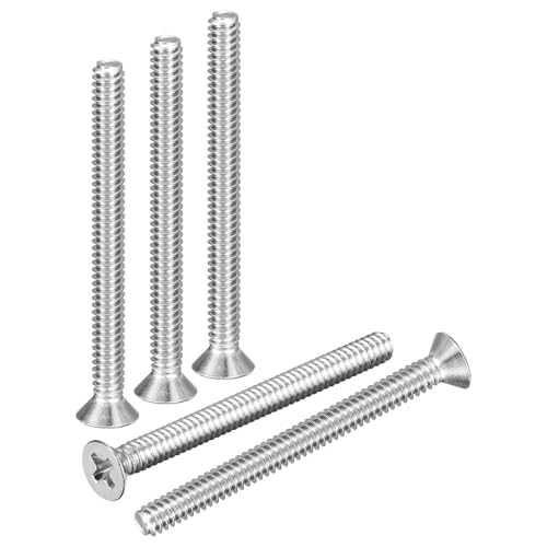 DTGN #4-40x1-3/8 Phillips Flat Head Machine Screw 304 Silver 50PCS - color: Silver, size: #4-40x1-3/8"
