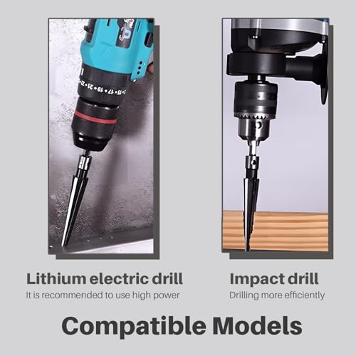 2PCS Tapered Reamer Set with T Handle, 3-13mm & 5-16mm - size: Hexagonal handle