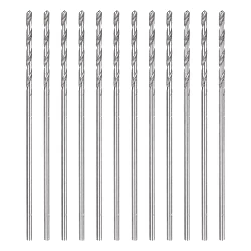 HARFINGTON 12pcs Micro Jobber Twist Drill Bits #68 0.75mm / 0.03" High Speed Steel HSS Mini Drilling Bit Tool for Stainless Steel Aluminum Wood Plastic - size: 0.75mm
