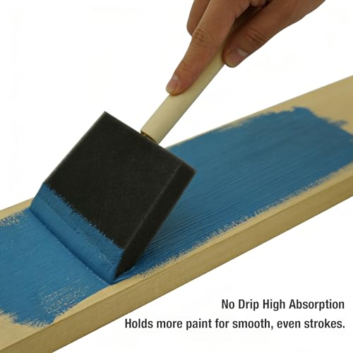 Poly Foam Brushes 3inch 12pcs, High Density Foam Paint Brush for Painting, Staining, Paint Sponges - size: 3inch 12pcs