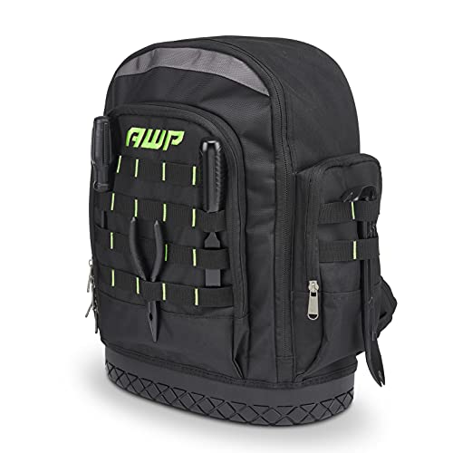 AWP Extreme Tool Backpack, 23 Tool Storage Pouch Pockets, 1 Pack, Black