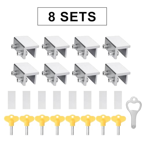 ZRFCXE Window Locks, Fits Horizontal & Vertical Sliding Windows (8 Pack) - color: Silver, size: 8 Pack