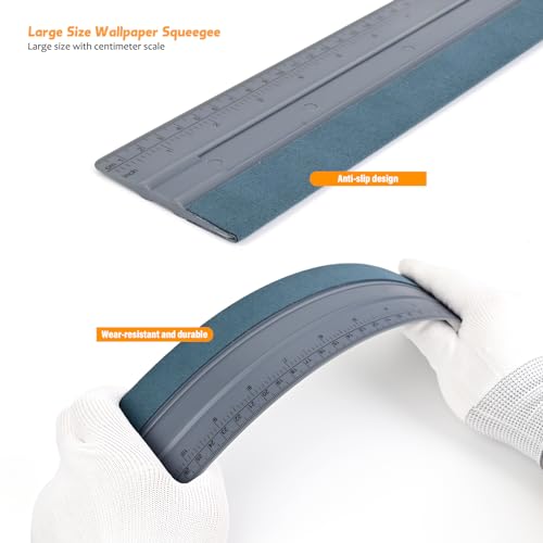 EHDIS Wallpaper Smoothing Tool Kit Wallpaper Smoothing Brush Large Wallpaper Squeegee Vinyl Wrap Roller Wallpaper Smoothing Roller