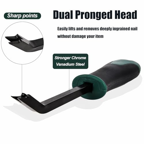 Heavy Duty Upholstery Staple Remover Puller Tool, Black Green - color: Black Green