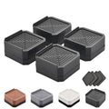 EclatBain Adjustable Bed Risers 3.6&5.3 Inch, 4000 lbs, 4 Large Pack Black - color: Square-4 Pack-black, size: Lg 1 Layer(2.2inch)