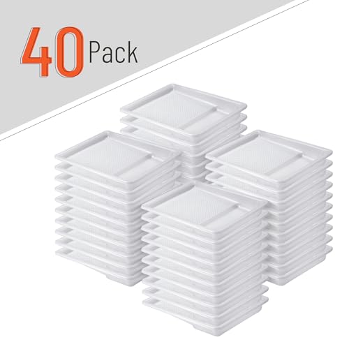 Bates- Paint Tray Liner, 9 Inch, 40 pcs, White Paint Pans Trays, Paint Pan Liners - color: White, size: 40 Pack 9 Inch