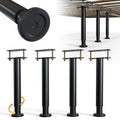 4-Piece Adjustable Height Bed Support Legs, Extra Sturdy Steel with Wider Rubber Base,King, Queen (10"-16.5") - size: 10"-16.5" (4pcs)
